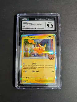 Pikachu 062/193 Holo Trick or Trade 2023 Halloween Stamp Pokemon CGC 9.5 MINT+ - Image 1