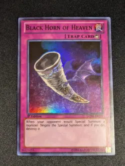 Yugioh - Black Horn of Heaven LCJW-EN297 1st Edition Ultra Rare LP - Image 1