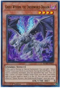 Yu-Gi-Oh! - Ghost Wyvern, Underworld Dragon-BLMR-EN025 - Ultra Rare - 1st Ed - Image 1