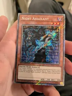 Yu-Gi-Oh Night Assailant RA03-EN139 Platinum Secret Rare 1st Edition Card - Image 1