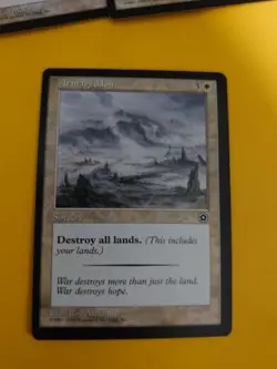 Armageddon. Portal Second Age. Sorcery Destroy all lands MTG Card. - Image 2