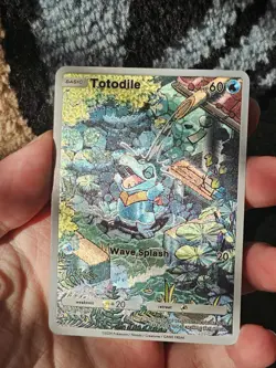 Totodile 167 Pokemon TCG Pocket Wisdom Of Sea And Sky Textured Fanart Card - Image 1