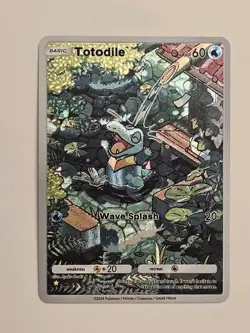 Totodile 167 Pokemon TCG Pocket Wisdom Of Sea And Sky Textured Fanart Card - Image 2