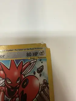 Scizor Reverse Foil Pokemon e-Card Series Aquapolis #32 2002 DAMAGED - Image 2