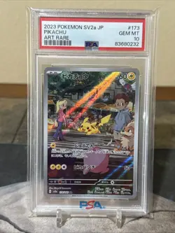 PSA 10 Pikachu Art Rare AR 173/165 Pokemon Card 151 Japanese SV2a Pokemon Card - Image 1