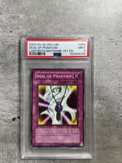 Yugioh Card 1st Ed Deal of Phantom PSA 9 Mint, LON-084 2003 (1) - Image 1