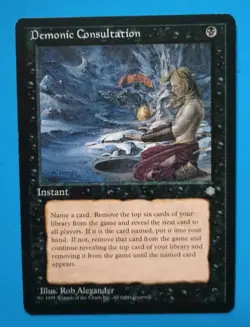 Magic the Gathering MTG Ice Age DEMONIC CONSULTATION LP/EX U 1995 Nice! - Image 1