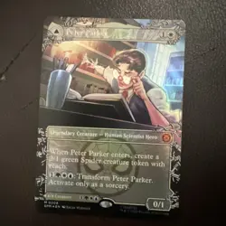 Peter Parker (Borderless) (Foil) 0208 (M) MTG Marvel's Spider-Man (SPM) - Image 1
