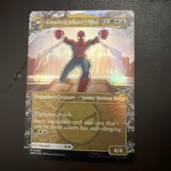 Peter Parker (Borderless) (Foil) 0208 (M) MTG Marvel's Spider-Man (SPM) - Image 2