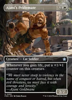 Ajani's Pridemate SHOWCASE 1x MtG Foundations SP/NM - Image 1