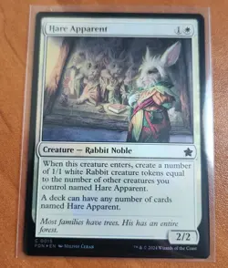 Magic MTG Hare Apparent FDN 0015 Foil Common - NM condition - Image 1