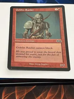 Goblin Raider Urza's Saga Regular Summon Goblin 194/356 MTG Magic the Gathering - Image 1