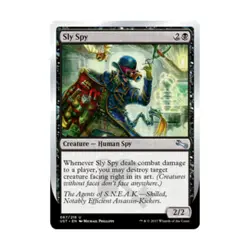 WOTC Mtg Unstable Sly Spy - D (U) (Foil) EX - Image 1
