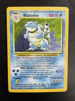 Pokemon Base Set Blastoise 2/102 Vintage Holo Rare Spanish Moderately Played DM - Image 1