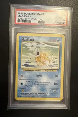 PSA 9 Base Set Unlimited Magikarp 35/102 Pokemon Cards 1999-2000🔥 - Image 4