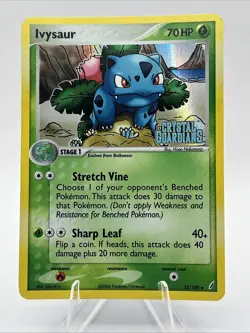Ivysaur Reverse Holo Uncommon Crystal Guardians 35/100 NM Condition 2006 Pokemon - Image 1