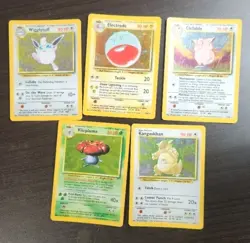 Pokemon Jungle No Symbol Holo Set Of 5 Error Misprint Rare - Image 1