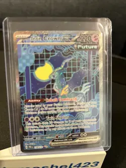 POKEMON S&V PRISMATIC EVOLUTIONS 158/131 IRON CROWN EX SPECIAL ILLUSTRATION RARE - Image 1