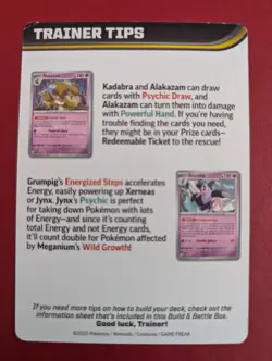 Venusaur (Build & Battle) Trainer Tips Insert Pokemon Mega Evolution Near Mint - Image 2