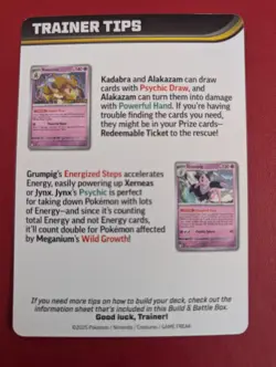 Venusaur (Build & Battle) Trainer Tips Insert Pokemon Mega Evolution Near Mint - Image 5
