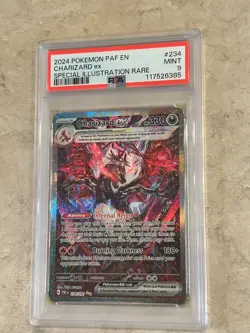 2024 POKEMON PAF EN-PALDEAN FATES SPECIAL ILLUSTRATION RARE CHARIZARD EX PSA 9 - Image 1