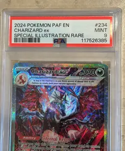 2024 POKEMON PAF EN-PALDEAN FATES SPECIAL ILLUSTRATION RARE CHARIZARD EX PSA 9 - Image 2