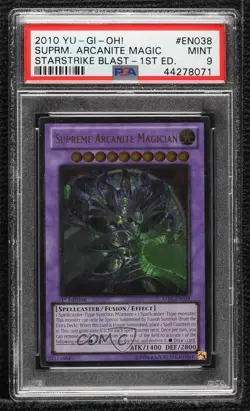 Supreme Arcanite Magician 1st Ed. YuGiOh Starstrike Blast PSA 9 MINT 2010 - Image 1