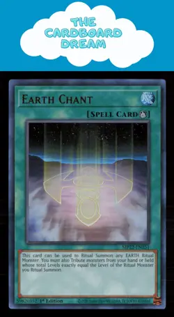 Earth Chant 2022 Tin of the Pharaoh's Gods #MP22-EN251 Ultra Rare Yugioh Card - Image 1