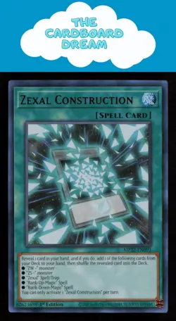 Zexal Construction 2022 Tin of the Pharaoh's Gods #MP22-EN091 Ultra Rare Yugioh - Image 1