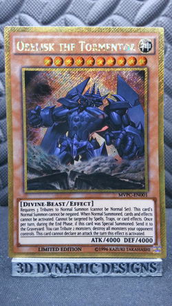 | Yugioh Obelisk the Tormentor MVPC-EN001 GOLD Secret Rare NM- /VLP 🔥 | - Image 1