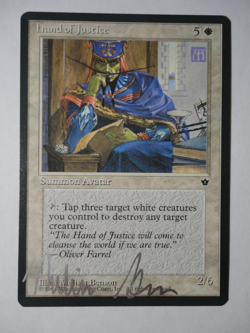 MTG Fallen Empires Complete Set Mostly NM 187 Cards **Signed Hand of Justice** - Image 1