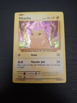 Pokemon Pikachu TCG Reverse Holo Card 35/108 Cracked Ice Holo - Image 1