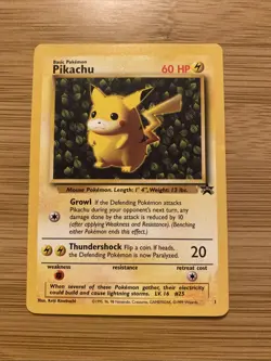 Pikachu Black Star #1 League Promo Pokemon Card Vintage - Image 1