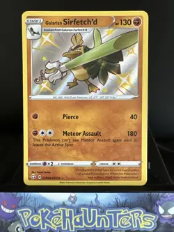 Pokemon Card Galarian Sirfetch’d SV064/SV122 Shining Fates Baby Shiny Vault NM - Image 1