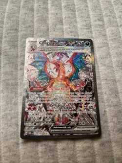 Pokemon TCG S&V Obsidian Flames Charizard EX Full Art Hyper Rare Holo Card - Image 3