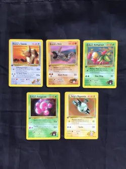 Pokemon Cards: 1st Edition Gym Heroes 10 Card Non-Holo Lot - Image 1