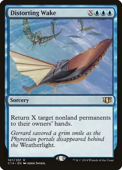 Distorting Wake Commander 2014 PLD Blue Rare MAGIC GATHERING CARD ABUGames - Image 1