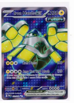 Iron Hands EX 223/182 Paradox Rift Ultra Rare Full Art Holo Card NM/M Pack Fresh - Image 1