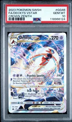 Deoxys VSTAR Crown Zenith Galarian Gallery Holo Card GG46/GG70 PSA 10 - Image 1