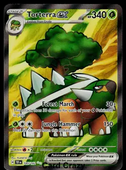 Torterra ex 185/162 SV05: Temporal Forces Ultra Rare Pokemon Card NM - Image 1