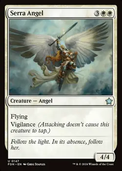 4x Serra Angel MTG Foundations NM Magic Regular - Image 1