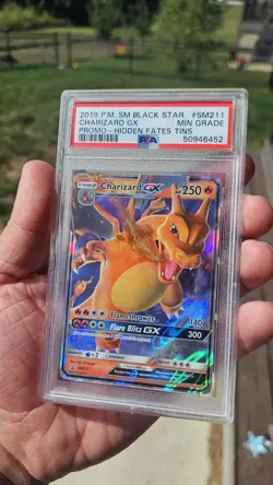 PSA Error Slab Charizard SM211 Black Star Promo Hidden Fates Pokemon Card - Image 1