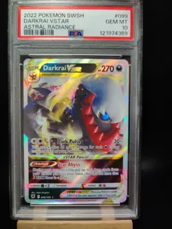 2022 Pokemon SWSH Astral Radiance Darkrai VSTAR #099/189 PSA 10 - Image 1
