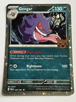 Gengar 57 / 91 Pokemon Trick or Trade Booster 2024 Mint - 9.0 + Holo Rare - Image 4
