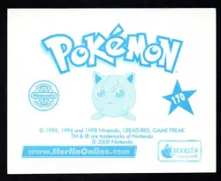CROMO / STICKER #170 POKEMON SERIE 2 COLECCION MERLIN 2000 (ALBUM AZUL) - Image 2