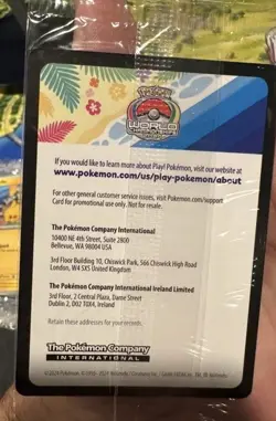 POKEMON WORLD CHAMPIONSHIP 2024 PIKACHU MEW #190 SEALED PROMO - Image 2