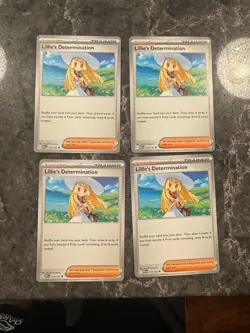 4x Lillie's Determination 119/132 Mega Evolution - Pokemon TCG - Uncommon - Image 1