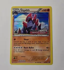 Pokemon TCG - Gigalith 53/98 2011 Pokemon Emerging Powers Prerelease Promo NM - Image 1