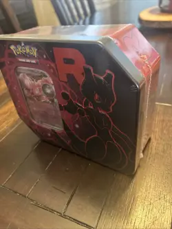 Pokemon Team Rocket MewTwo Tin New Sealed Destined Rivals In Hand Ready To Ship - Image 3