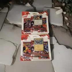 Pokemon TCG Destined Rivals 3 Pack Blister (Lot Of 2) Kangaskhan & Zebstrika NEW - Image 1